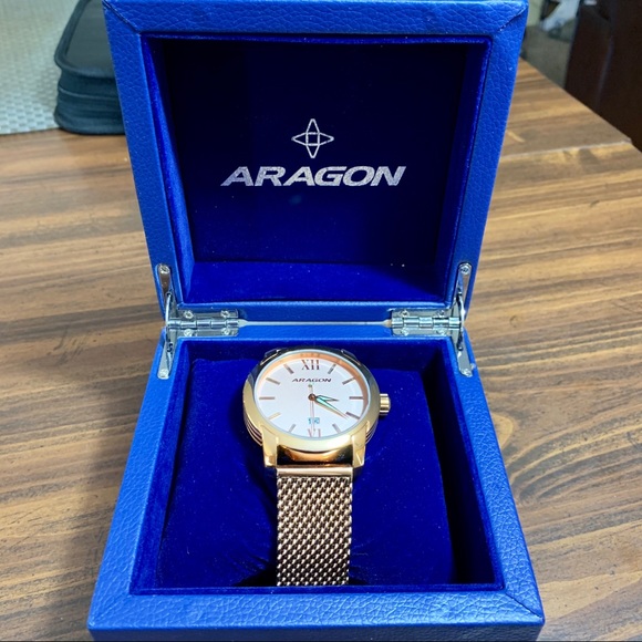 Aragon Rose Gold Men’s Dress Watch - Picture 2 of 8